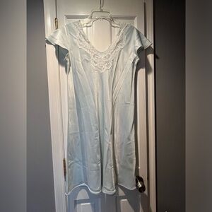 Women’s Vintage ANDRES Light Blue w/Lace  Nightgown sz S